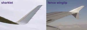 airbus a320 sharklet adn fence wingtip