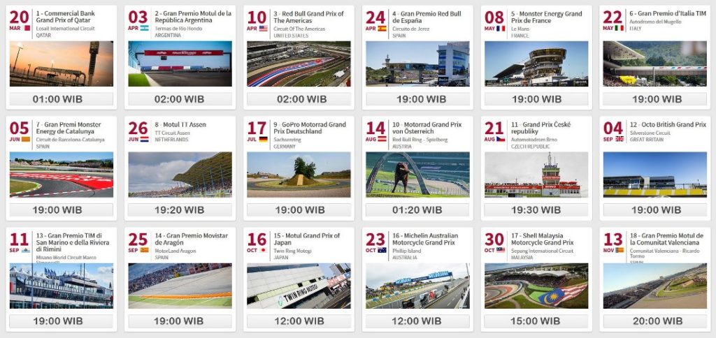 jadwal motogp 2016