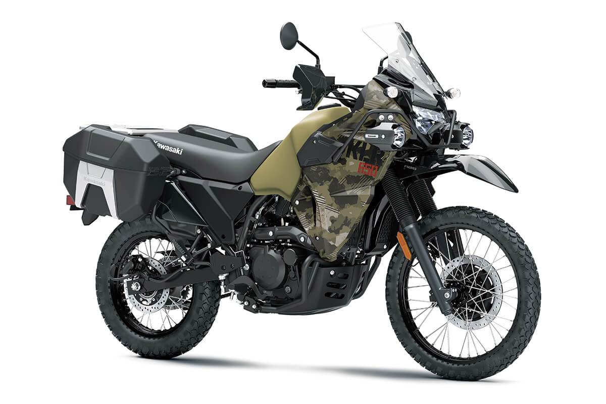 Kawasaki KLR 650 2025 Cypher Camo Beige/Metallic Matte Carbon Gray...